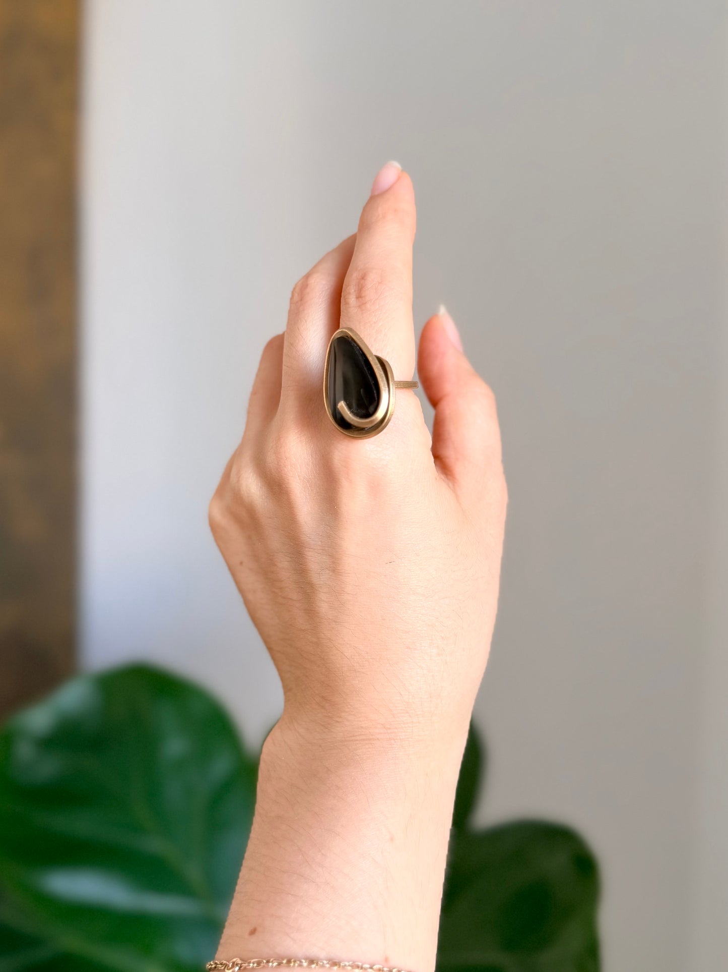 Anillo Obsidiana Negra