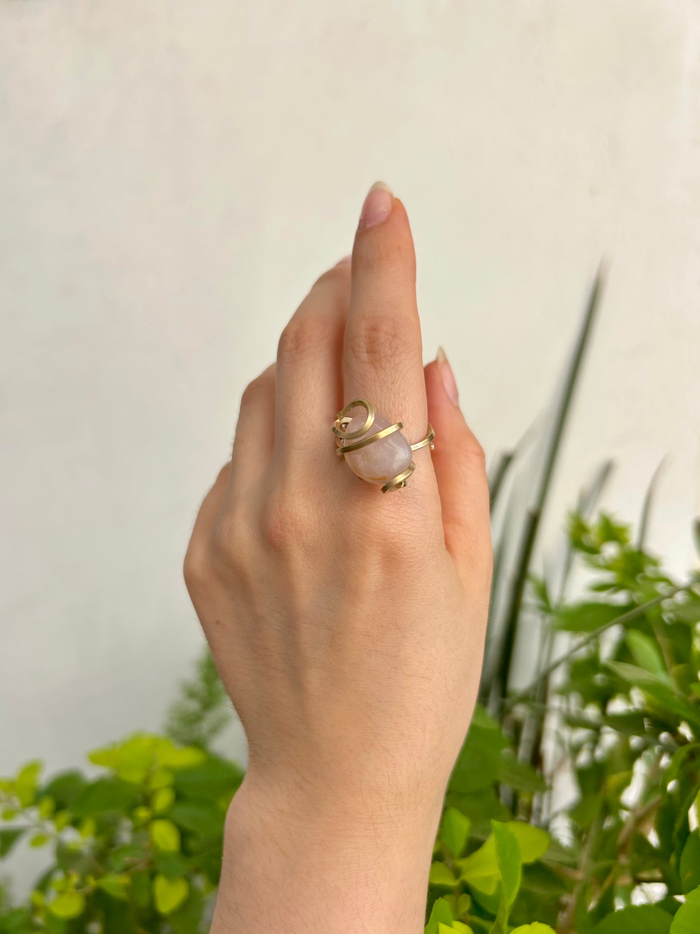 Anillo Cuarzo Rosa