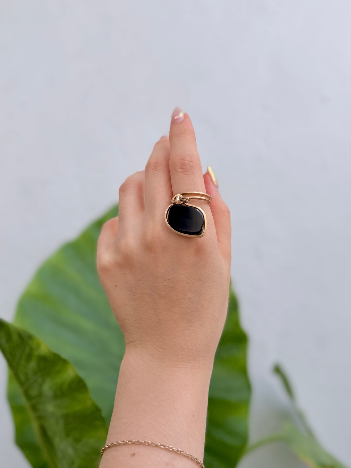 Anillo Obsidiana Negra