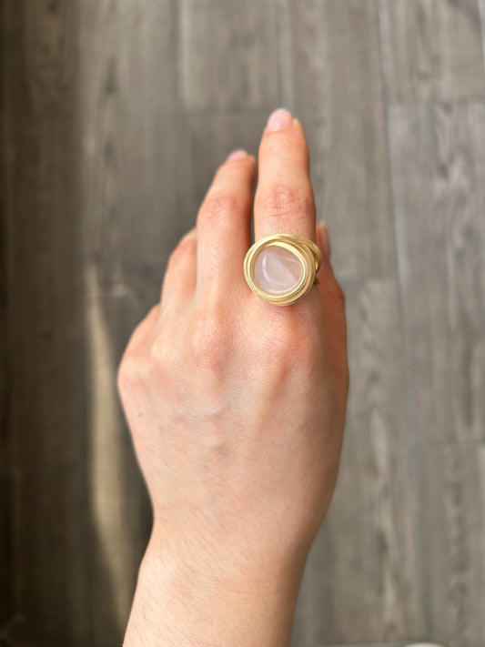 Anillo Cuarzo Rosa