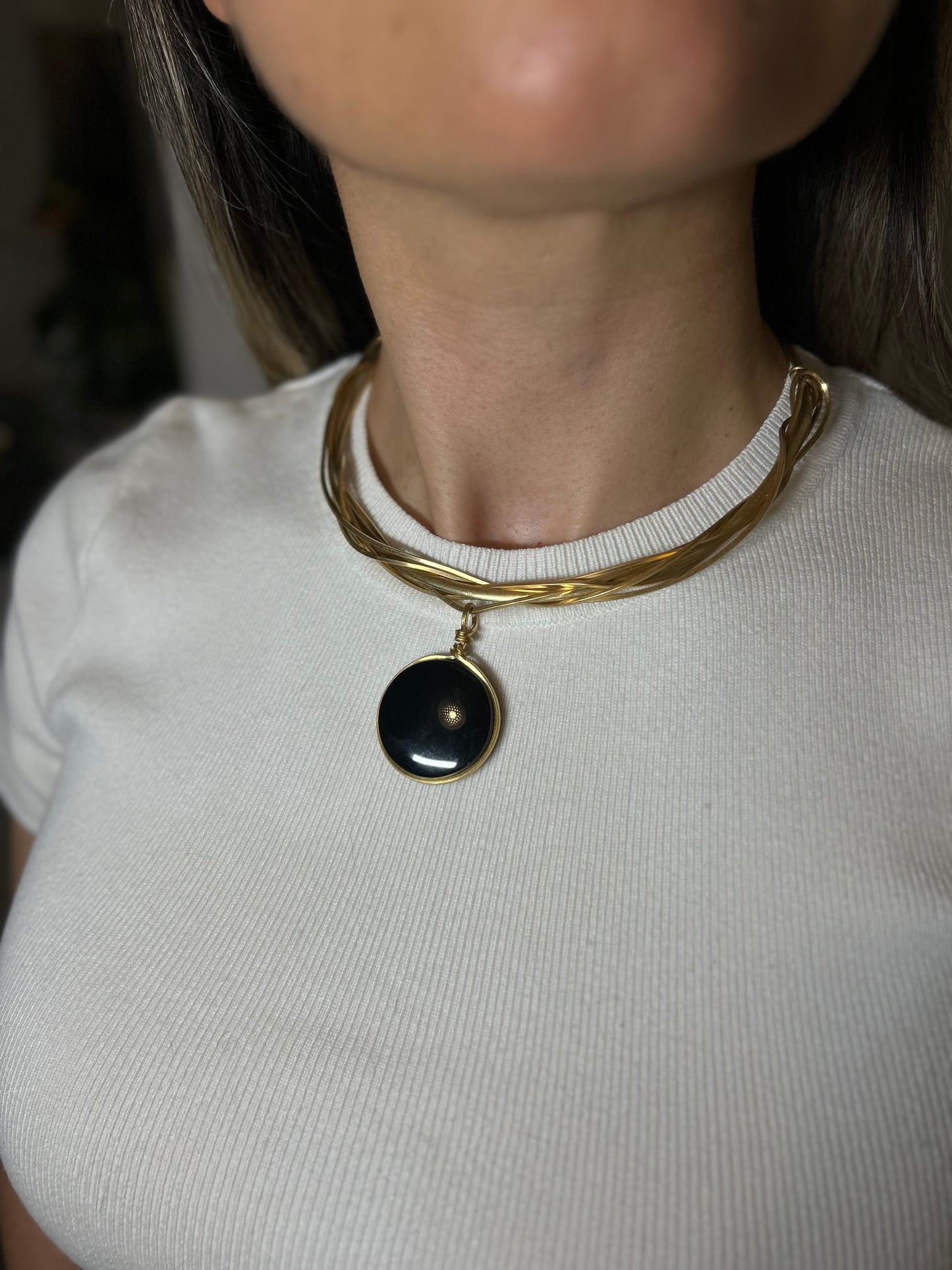 Collar Obsidiana Negra