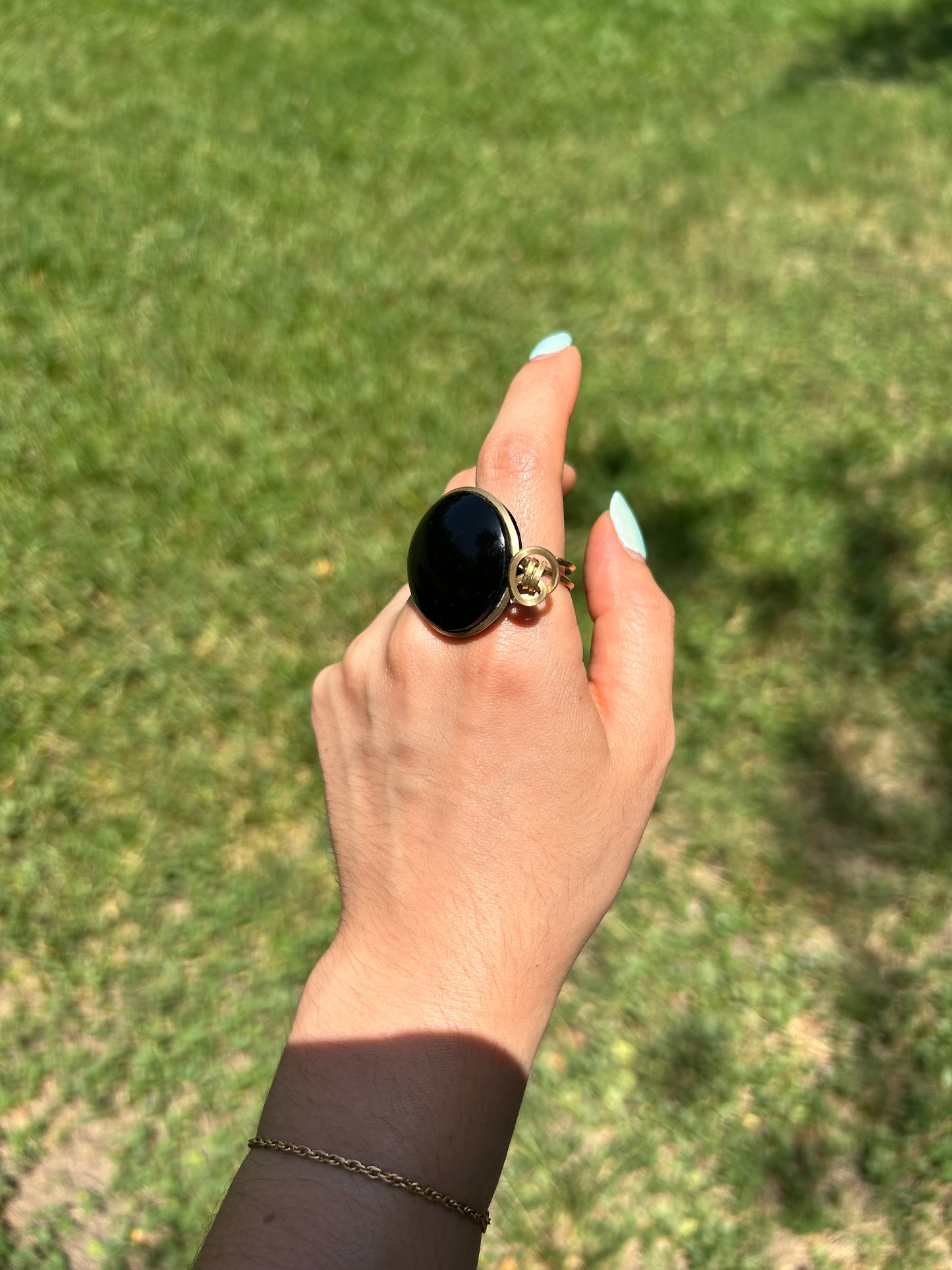 Anillo Obsidiana Negra