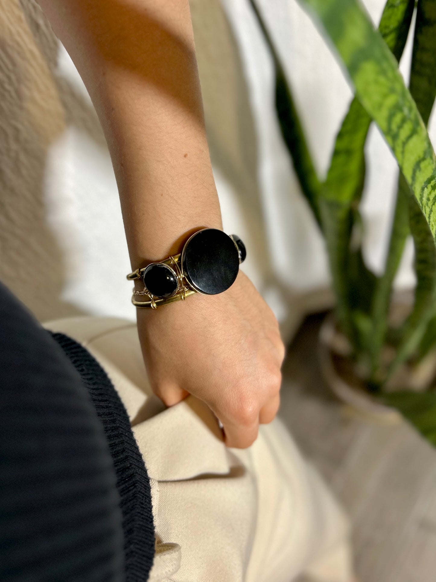 Brazalete Obsidiana Negra