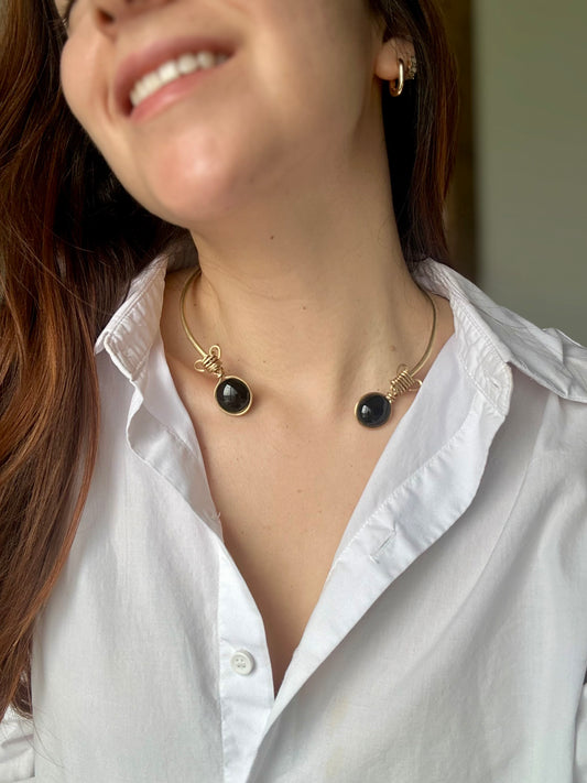 Collar Obsidiana Negra