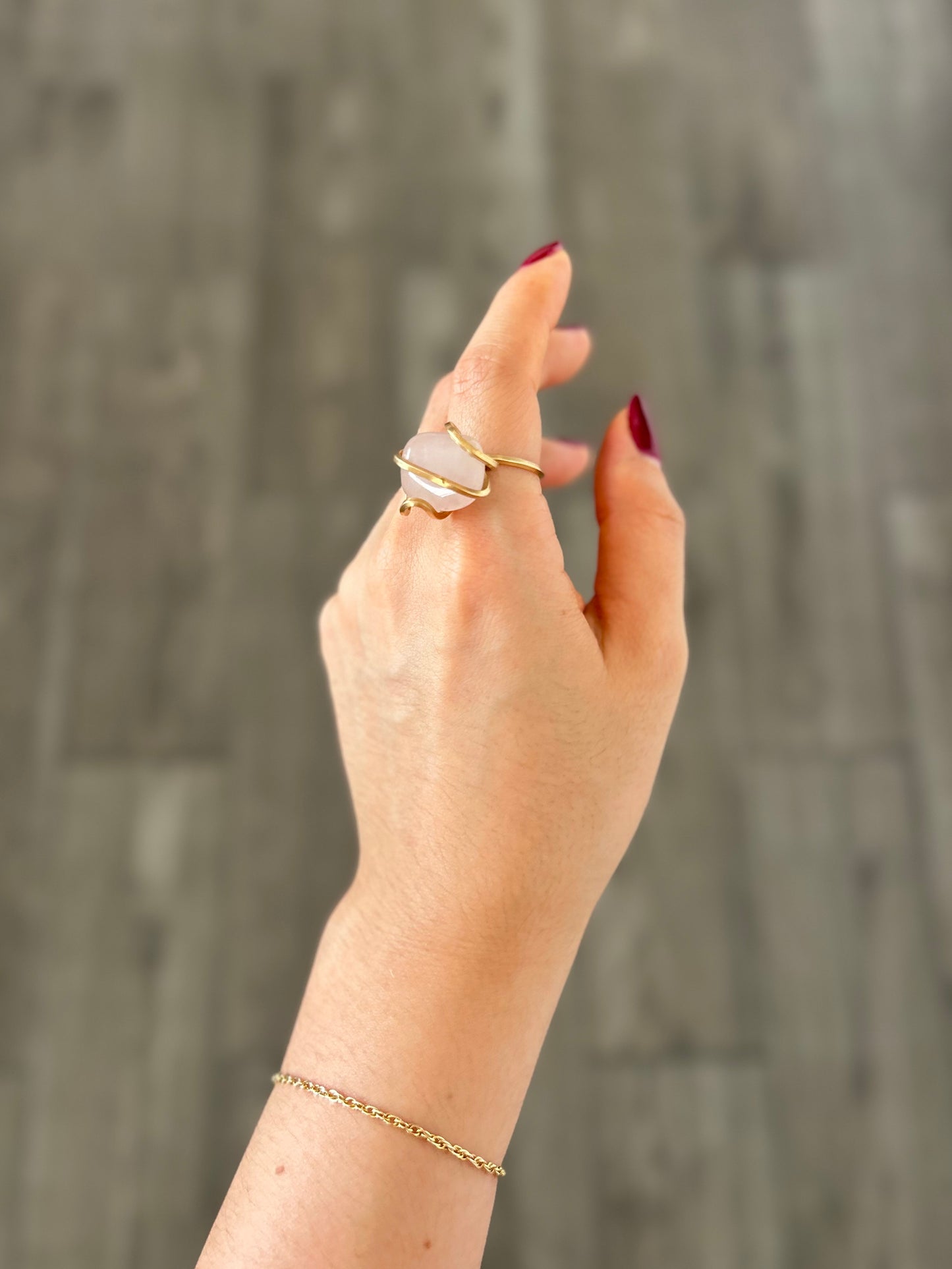 Anillo Cuarzo Rosa