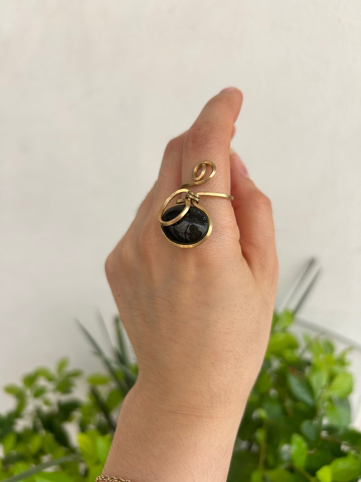 Anillo Obsidiana Negra