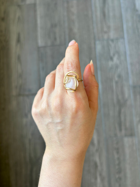 Anillo Cuarzo Rosa