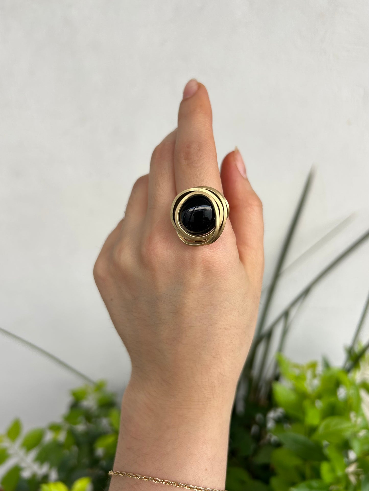 Anillo Obsidiana Negra