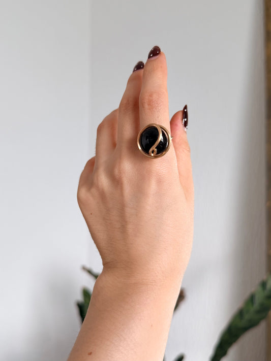 Anillo Obsidiana Negra