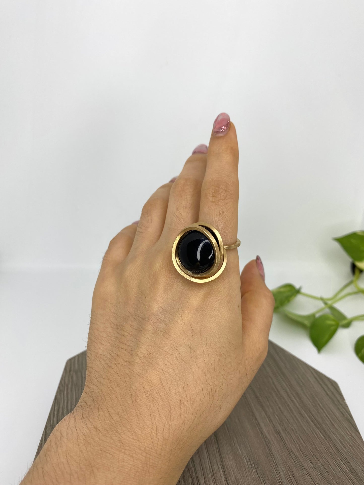 Anillo Obsidiana Negra