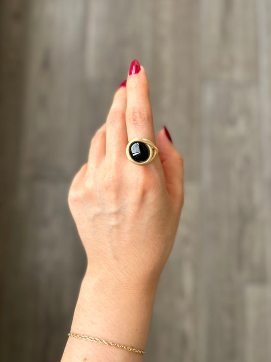 Anillo Obsidiana Negra