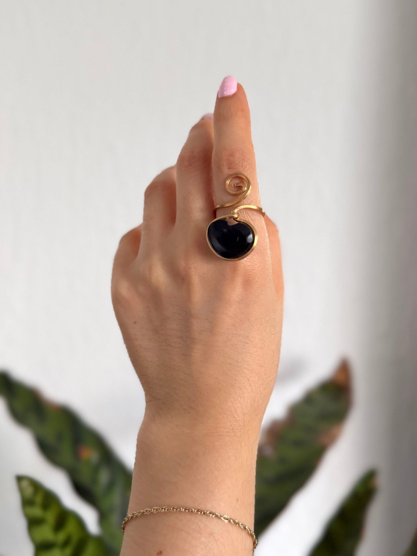 Anillo Obsidiana Negra