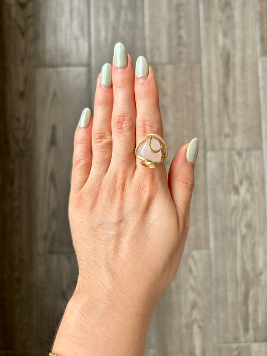 Anillo Cuarzo Rosa