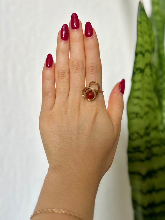 Anillo Cornalina