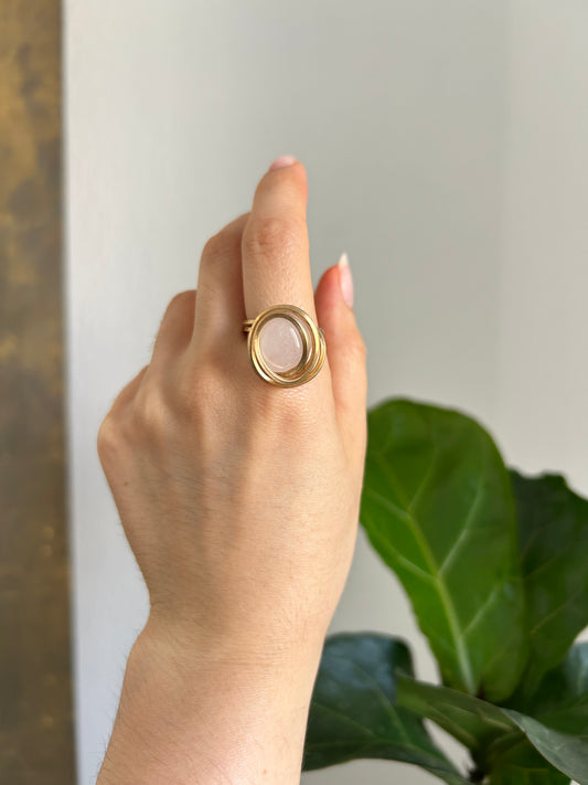 Anillo Cuarzo Rosa