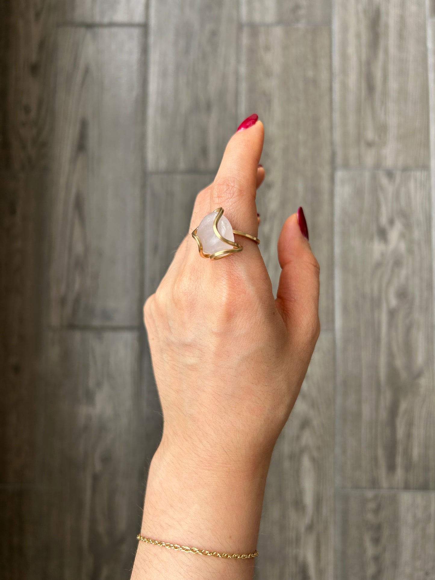 Anillo Cuarzo Rosa