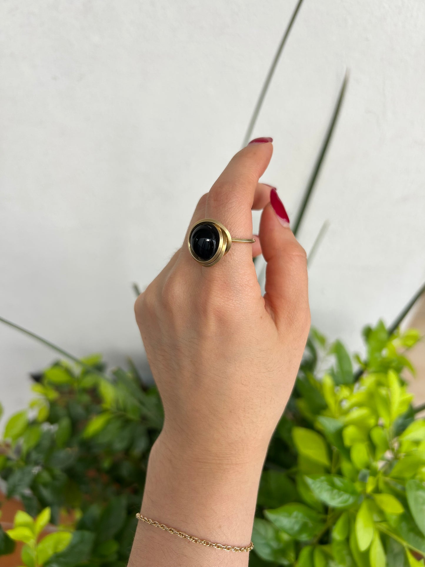 Anillo Obsidiana Negra