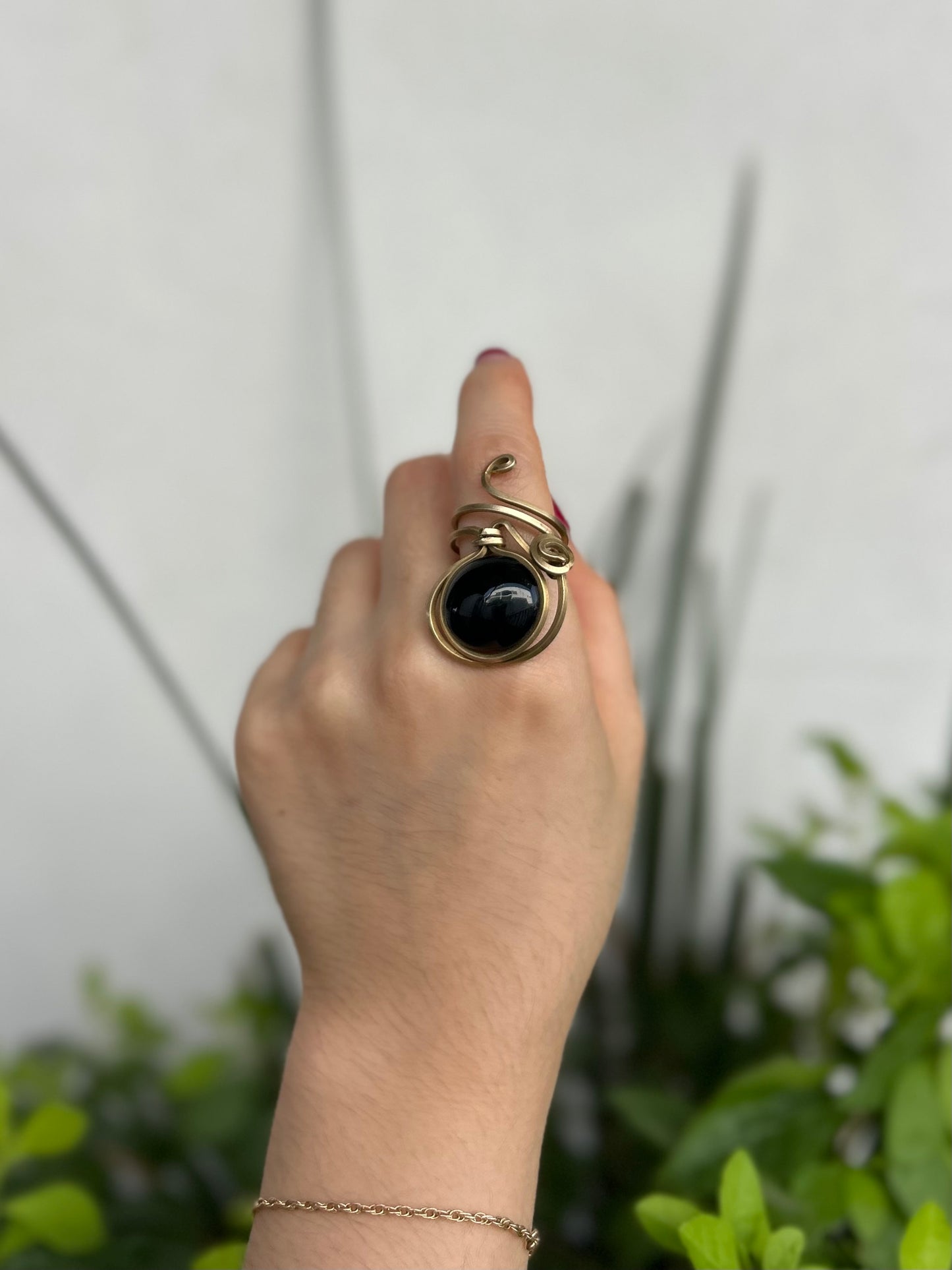 Anillo Obsidiana Negra