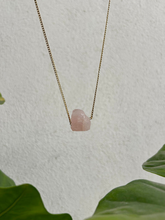 Collar Cuarzo Rosa Pop