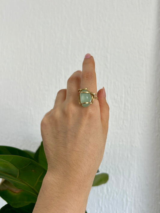 Anillo Aguamarina