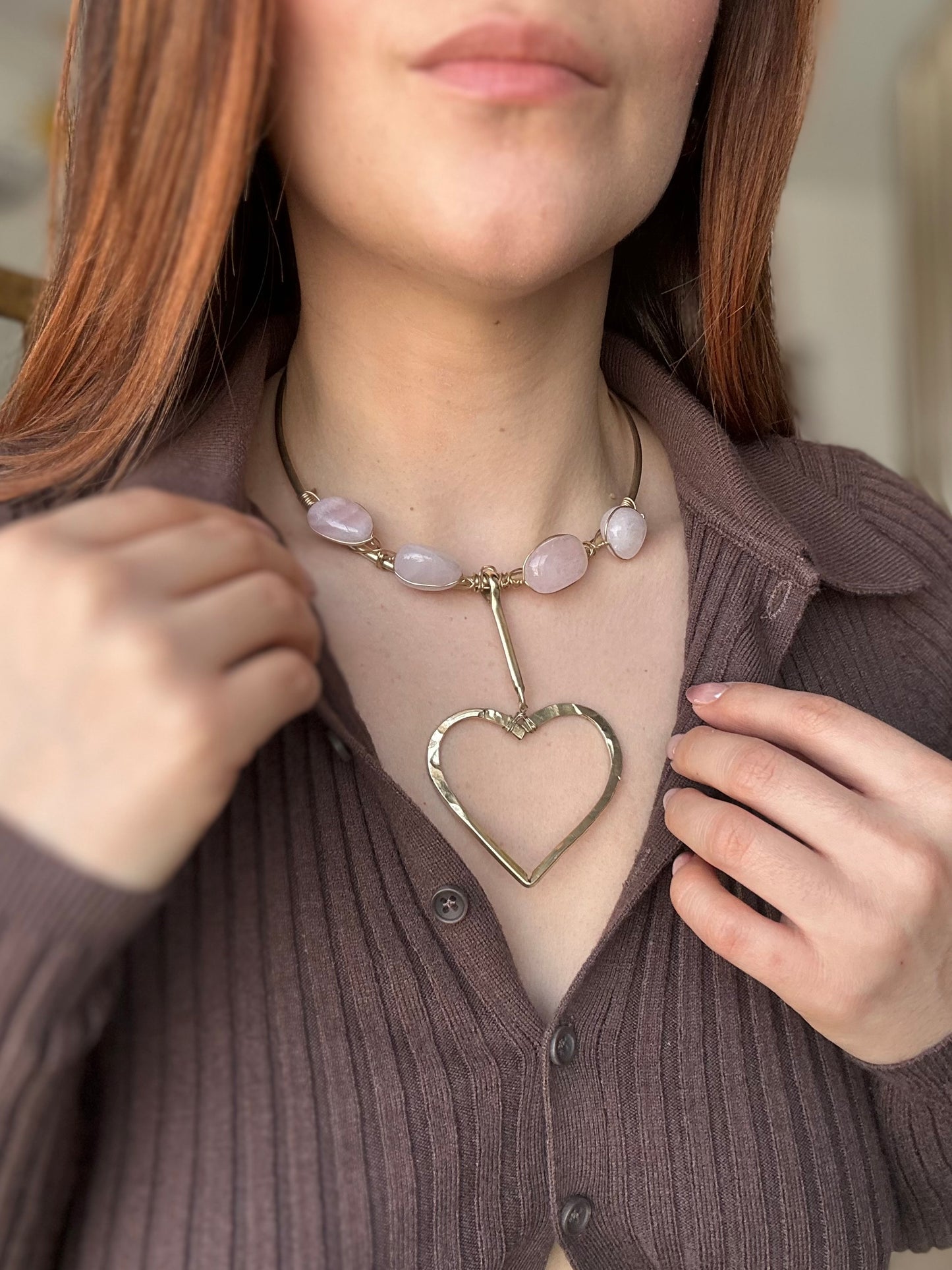 Collar Cuarzo Rosa