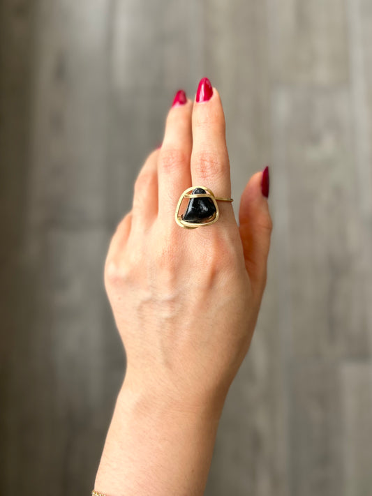Anillo Obsidiana Negra