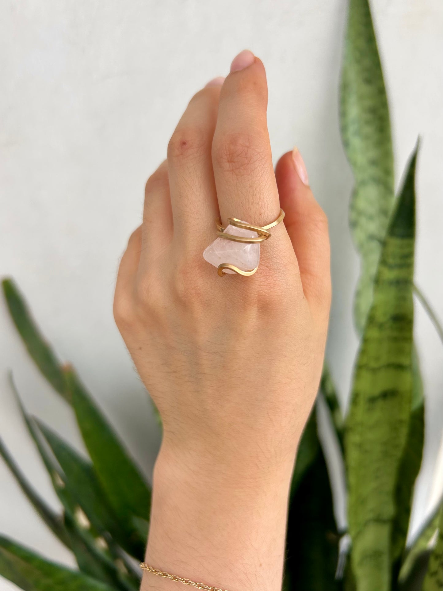 Anillo Cuarzo Rosa