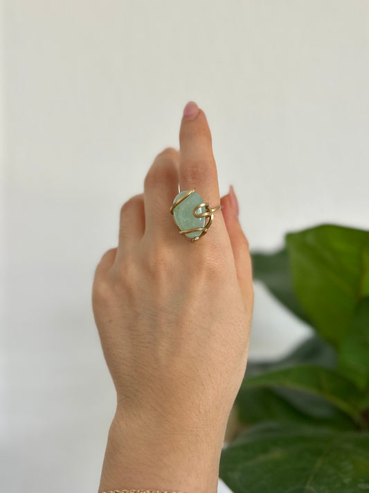 Anillo Aguamarina