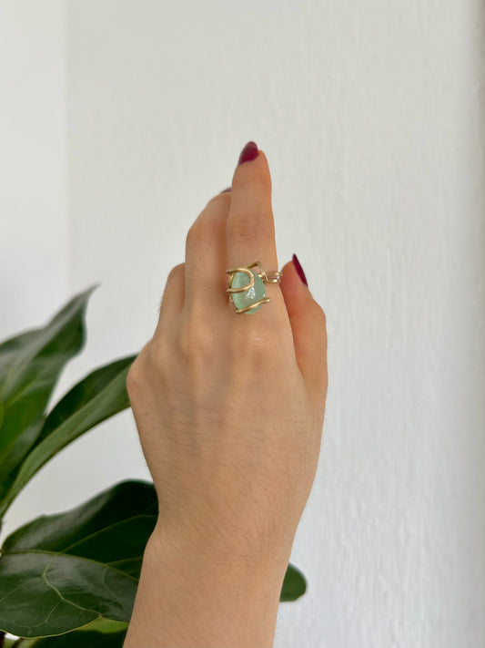 Anillo Aguamarina
