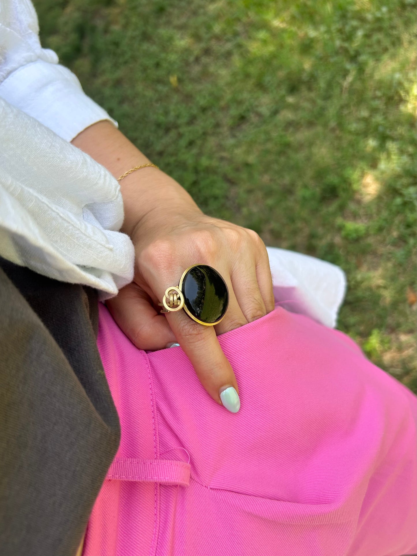 Anillo Obsidiana Negra