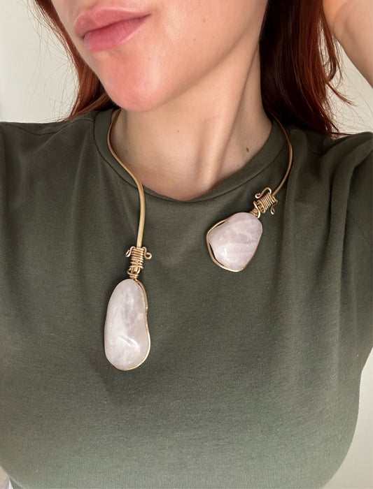 Collar Cuarzo Rosa