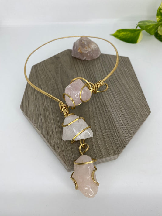 Collar Cuarzo Rosa