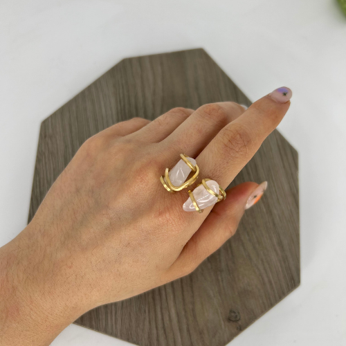 Anillo Cuarzo Rosa