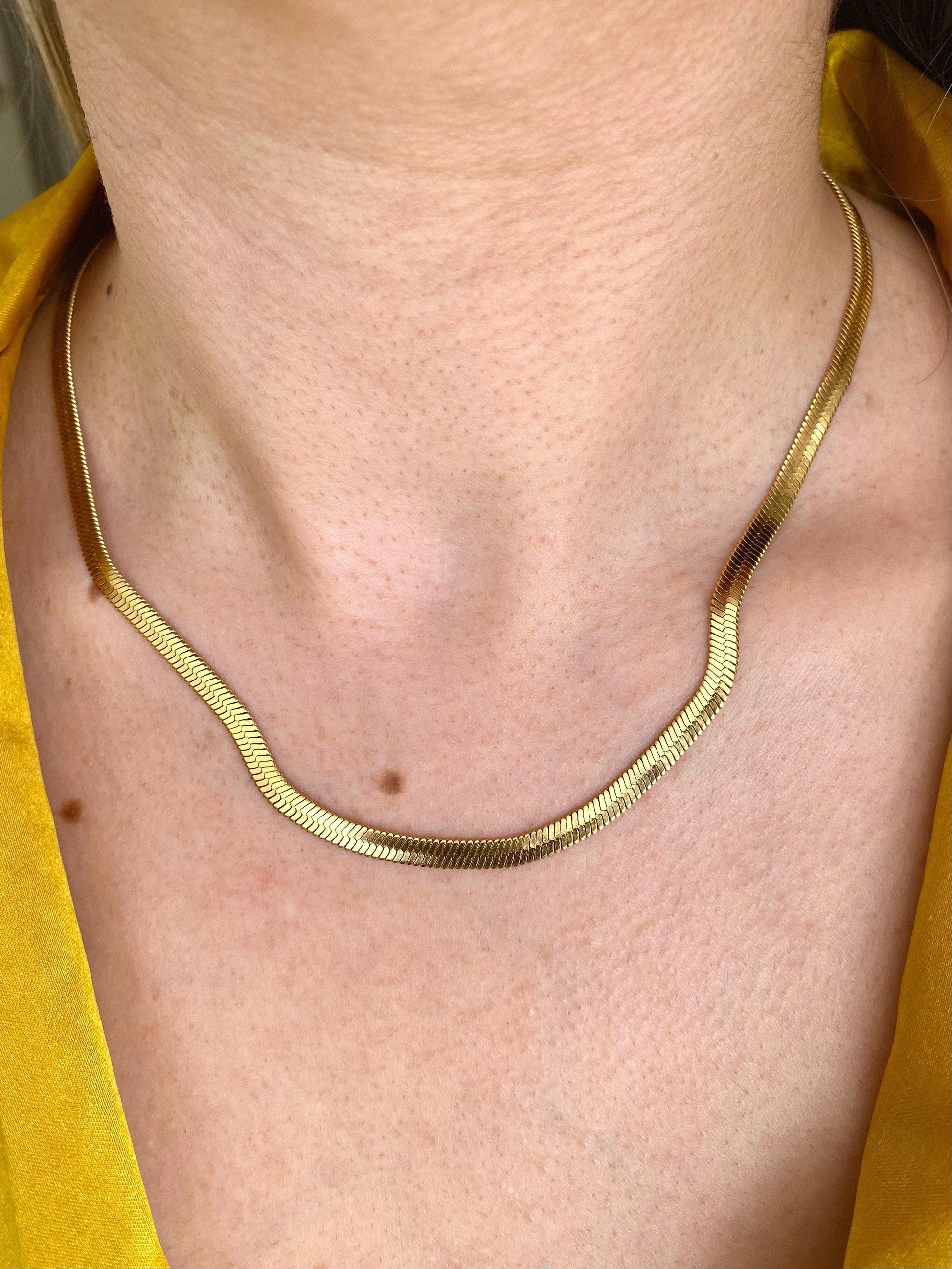 Cadena tejido planchado - Arua Joyería 