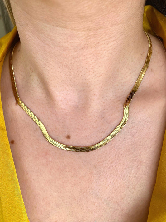 Cadena tejido planchado - Arua Joyería 